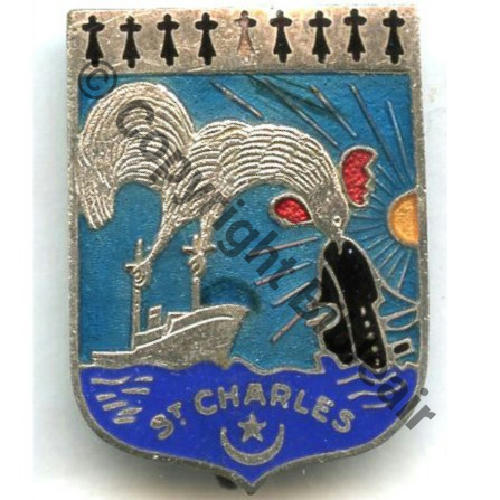 CHARLES  DRAGEUR SAINT CHARLES  A.AUGIS ST.BARTH LYON 3Li Bol allonge Dos lisse Sc.STELLA 98EurInv 